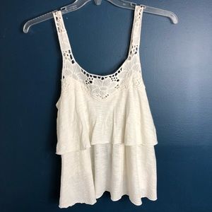 Kimchi Blue Urban Outfitters Open Back Crochet Top Sz L